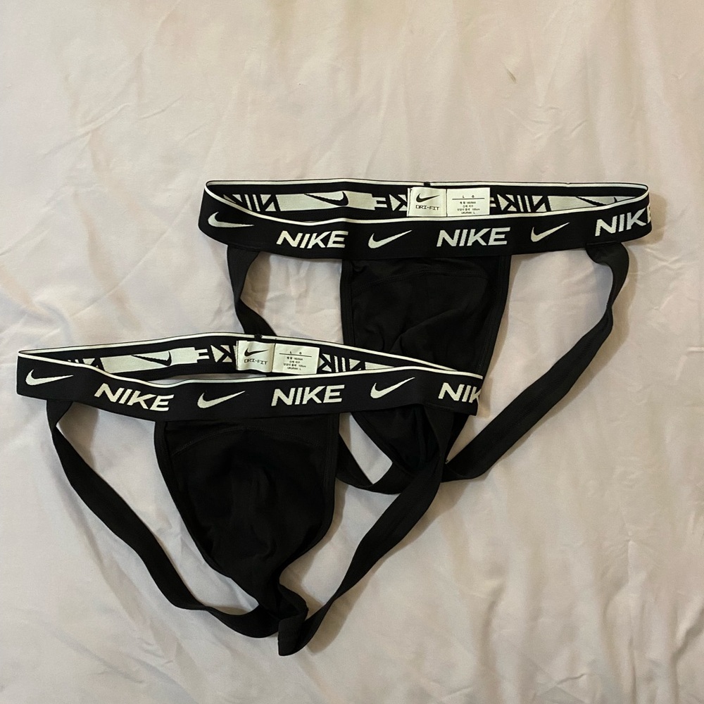 Nike Black Jockstrap 2 Pack Set